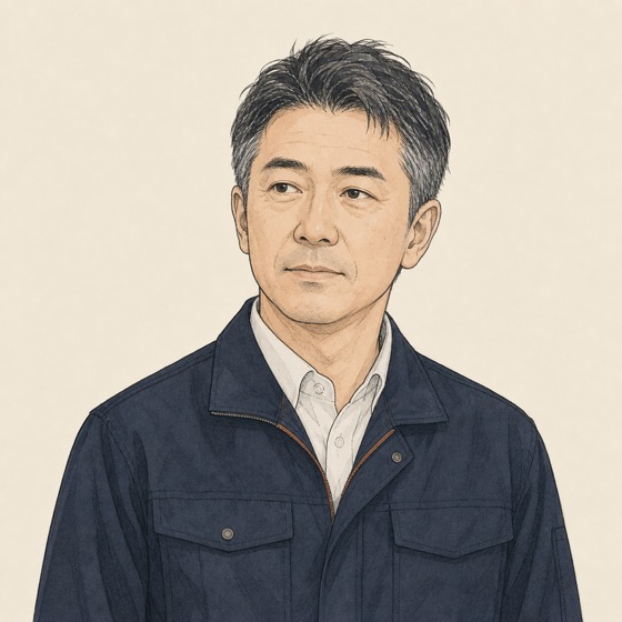 金属加工会社の二代目社長のイラスト